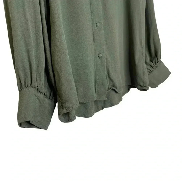 Aritzia Wilfred Josephine Long Sleeve  Puff-sleeve Button Down Blouse Size XS - Picture 9 of 12
